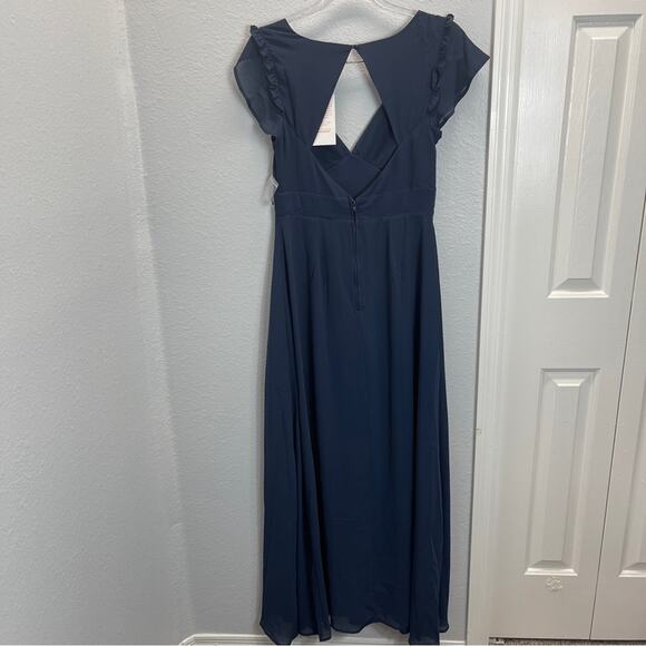 Modcloth Youre Flowing Places Maxi Dress Navy - Picture 11 of 14
